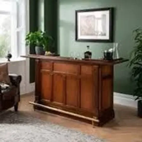 BOXED HOMESDIRECT365 MEDIUM MAHOGANY BAR