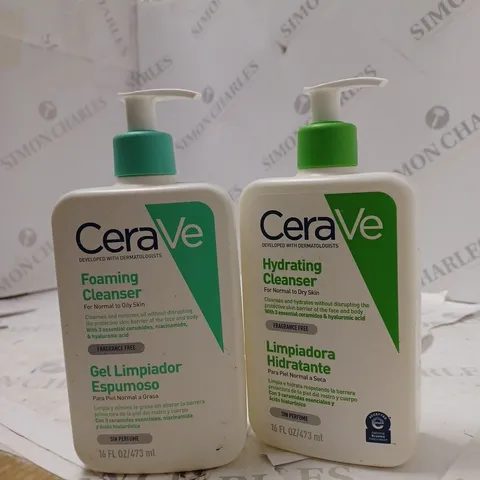 CERAVE FOAMING CLEANSER AND HYDRATING CLEANSER