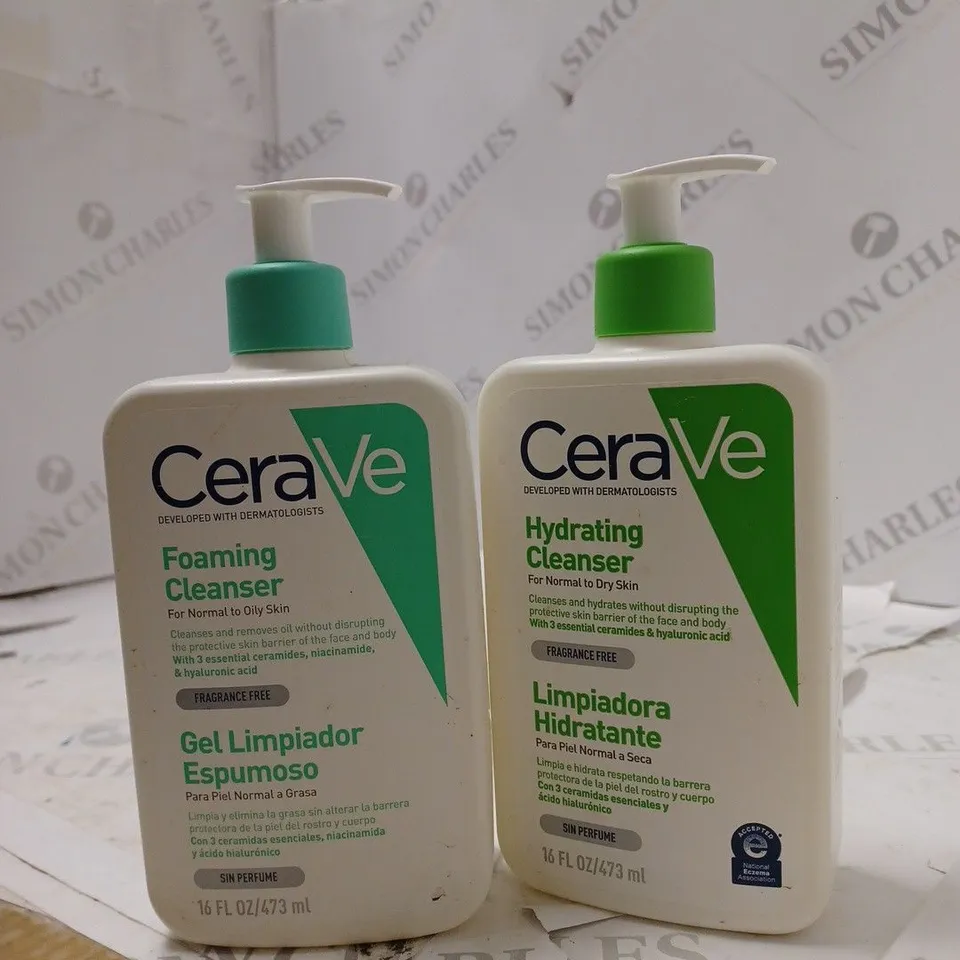 CERAVE FOAMING CLEANSER AND HYDRATING CLEANSER