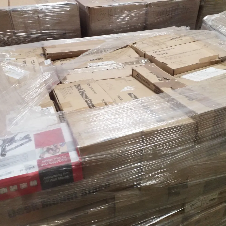 PALLET CONTAINING ASSORTED TV/MONITOR MOUNTS & BRACKETS
