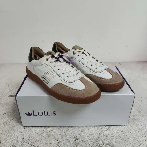 LOTUS ULS574 ECRU TRAINERS – UK 6