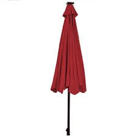 NOREENE 300CM LIGHTED TILT MARKET PARASOL IN RED