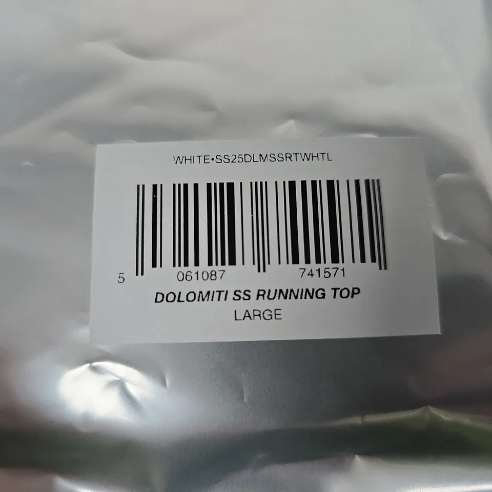 SEALED UVU DOLOMITI SS RUNNING TOP – WHITE, UK LARGE (L)