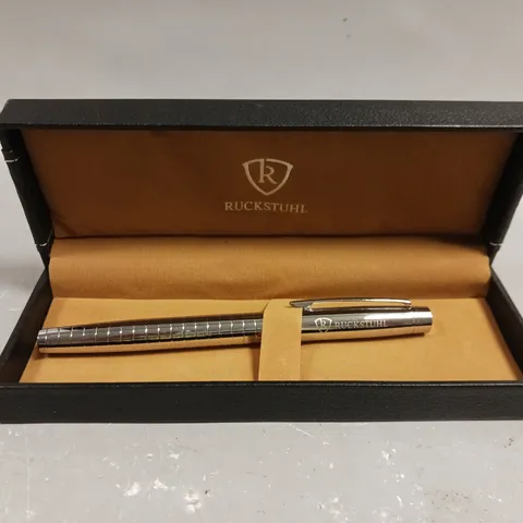 RUCKSTUHL STAINLESS STEEL LUXURY PEN IN GIFT BOX β HAND ASSEMBLED