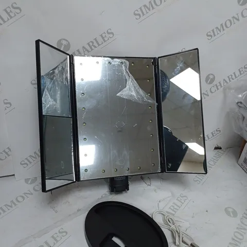 BOXED BAUER PROFESSIONAL SUPERSTAR LED FOLDING MIRROR - BLACK 
