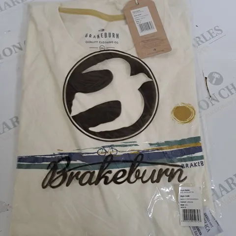 BRAKE BURN CREAM T-SHIRT SIZE XXL