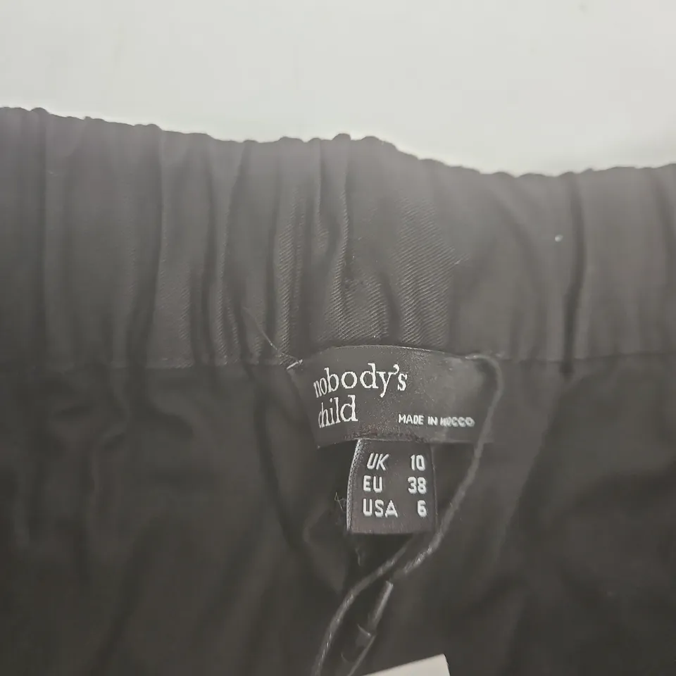 NOBODY'S CHILD DAPHNE TROUSERS – BLACK, UK 10 (EU 38, USA 6)