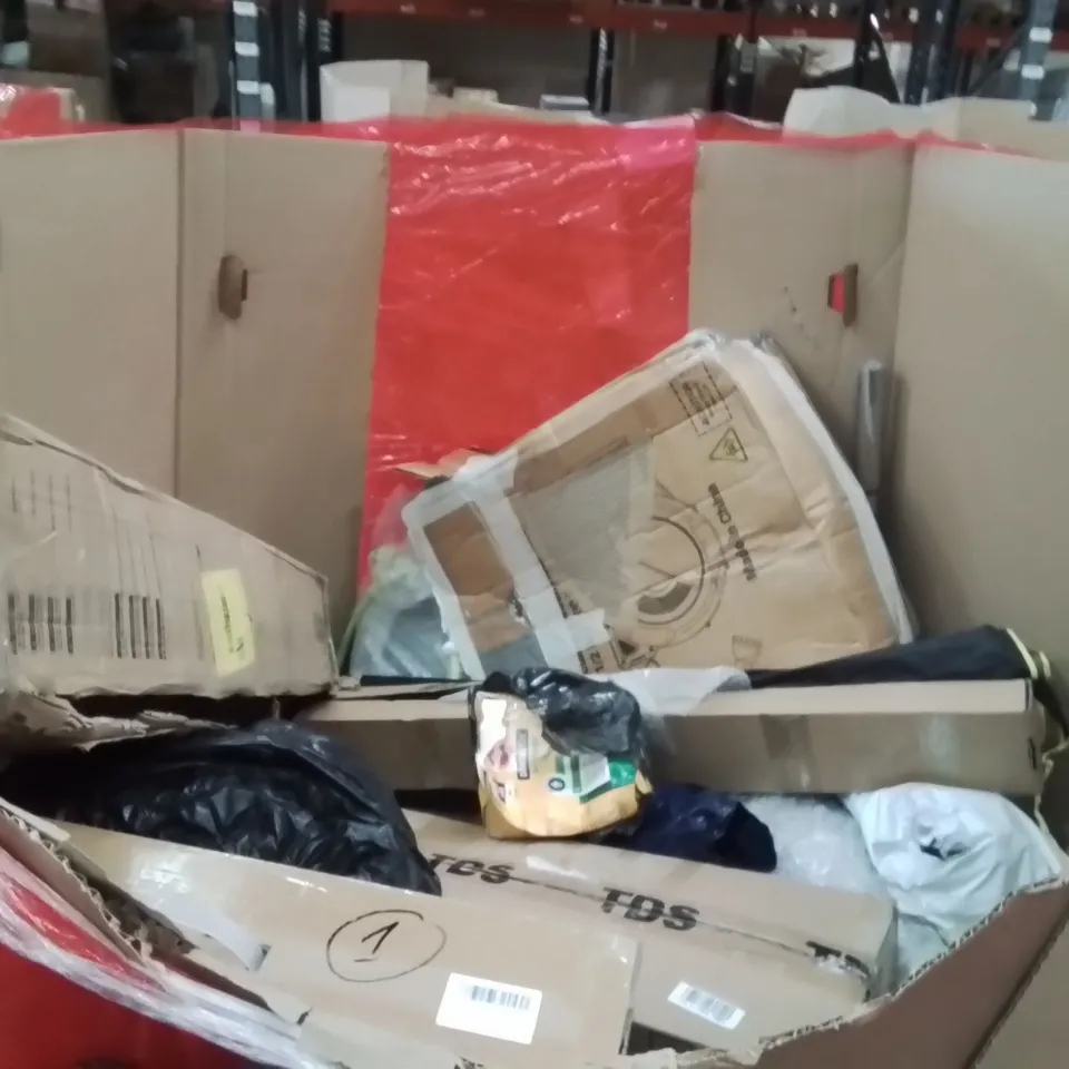 PALLET OF ASSORTED HOUSEHOLD GOODS AND PRODUCTS TO INCLUDE;KITCHEN SINK,CLOCK,CAMPING