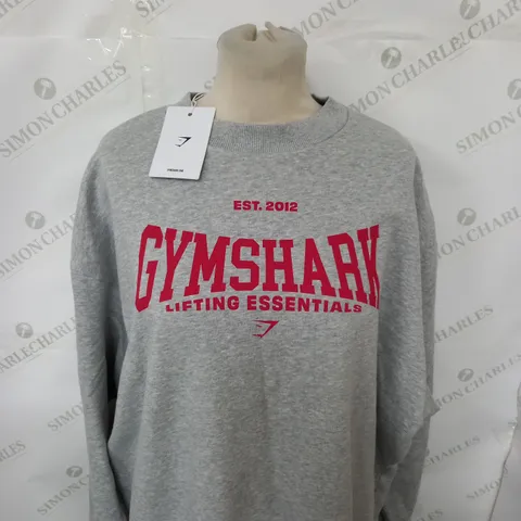 GYMSHARK LIFTING ESSENTIALS GRAPHIC OVERSIZED SWEATSHIRT SIZE S