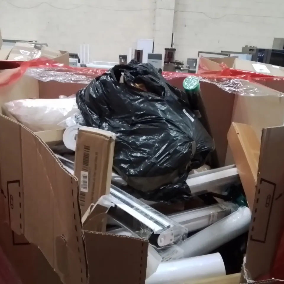 PALLET OF ASSORTED HOUSEHOLD GOODS AND PRODUCTS TO INCLUDE;SLIMLINE HEATER,HOTWHEELS,SUITCASE BAG