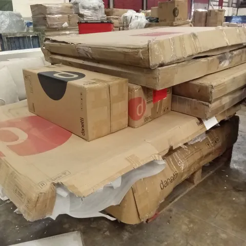 PALLET OF ASSORTED INCOMPLETE DANETTI FURNITURE PARTS AND PIECES 