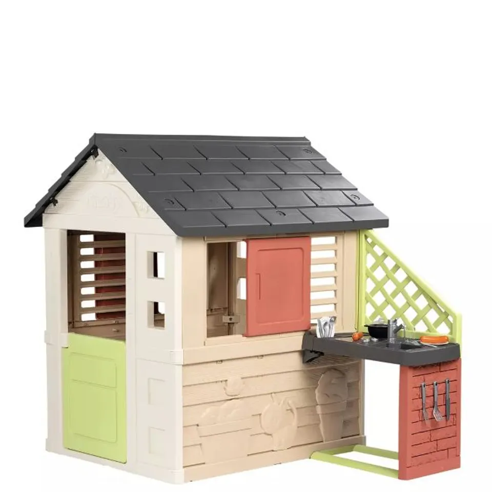 BOXED SMOBY LIFE NATURE PLAYHOUSE + KITCHEN RRP £154.99