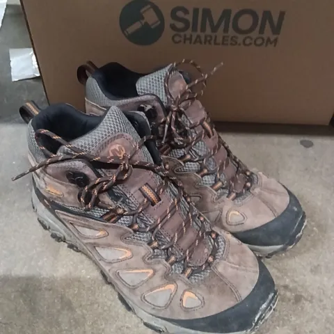 MEN'S HIKING BOOTS β BROWN LEATHER, UK 10