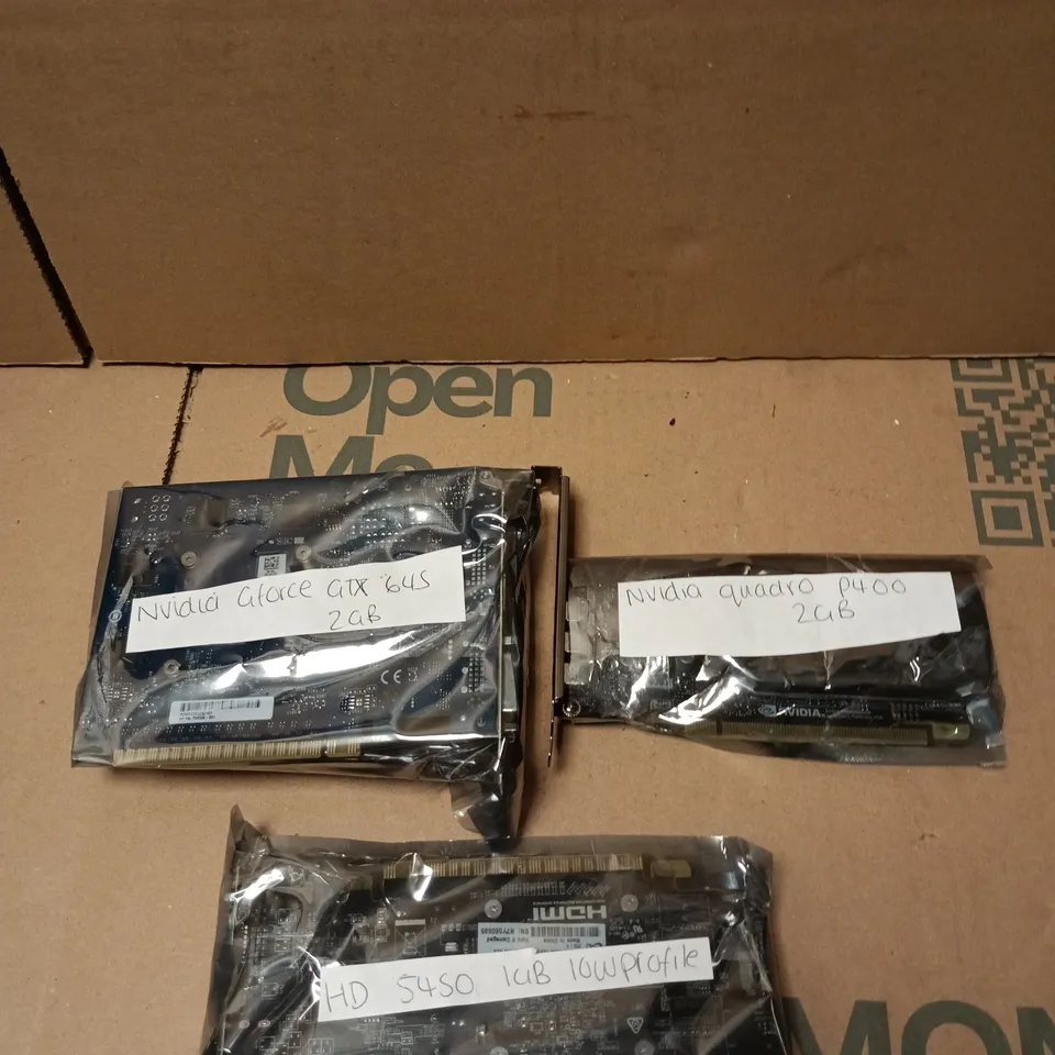 BOX OF APPROXIMATELY 15 ASSORTED COMPUTER GRAPHICS CARDS