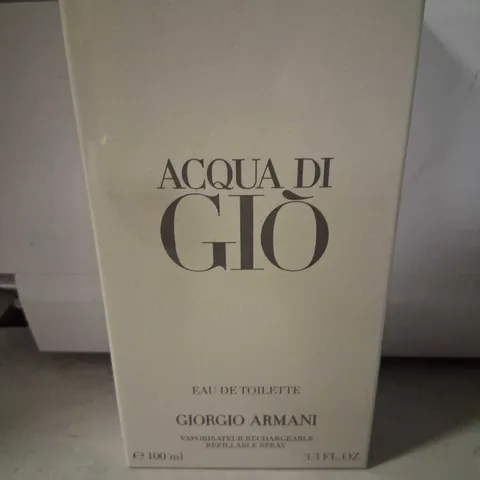 BOXED AND SEALED ACQUA DI GIO GIORGIO ARMANI EAU DE TOILETTE 100ML