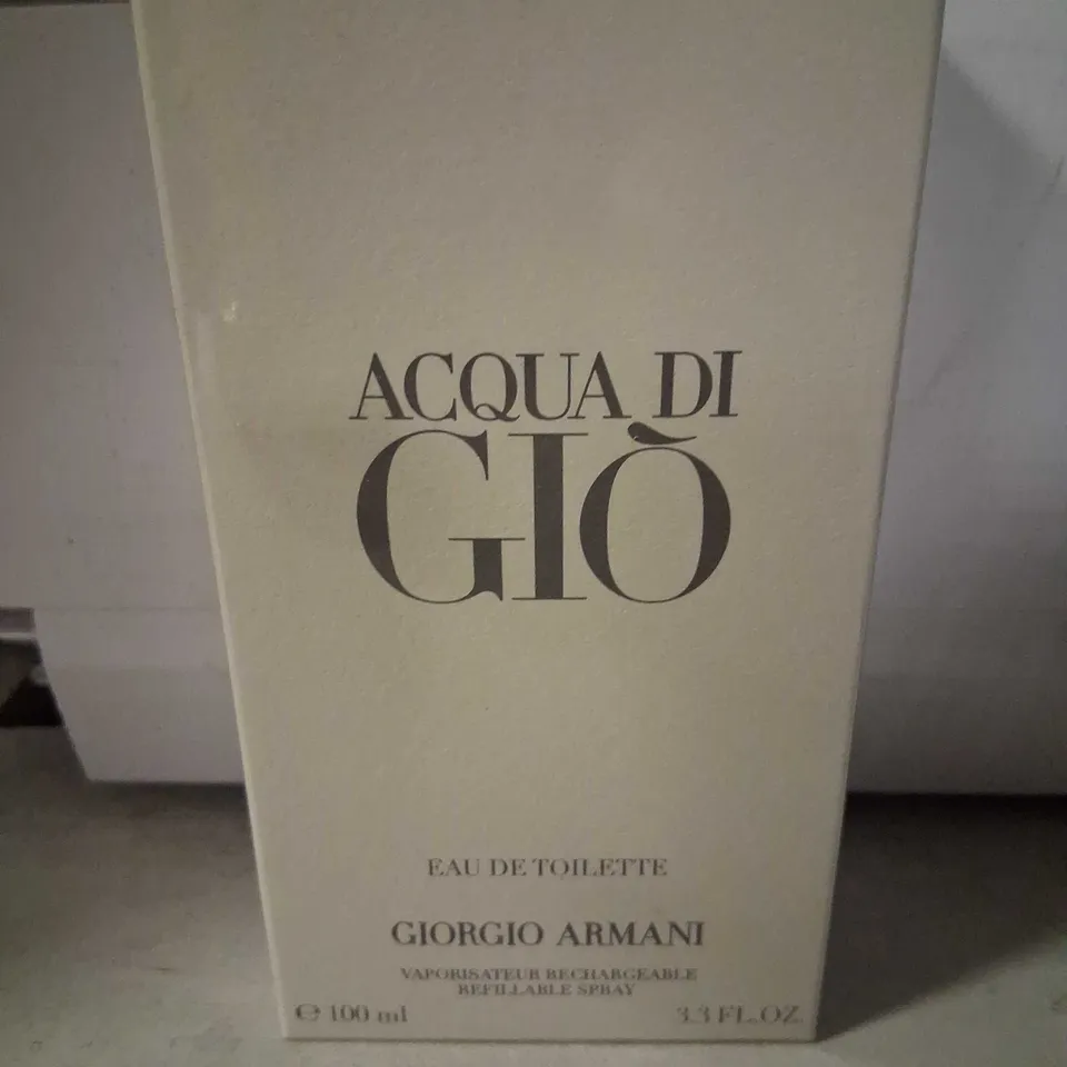 BOXED AND SEALED ACQUA DI GIO GIORGIO ARMANI EAU DE TOILETTE 100ML