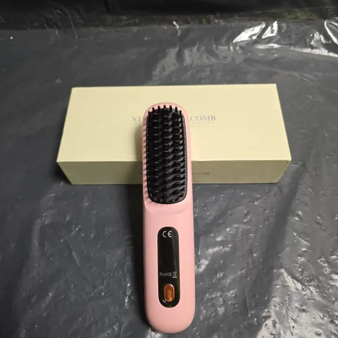 PINK HAIR STRAIGHTENING COMB - UNBRANDED