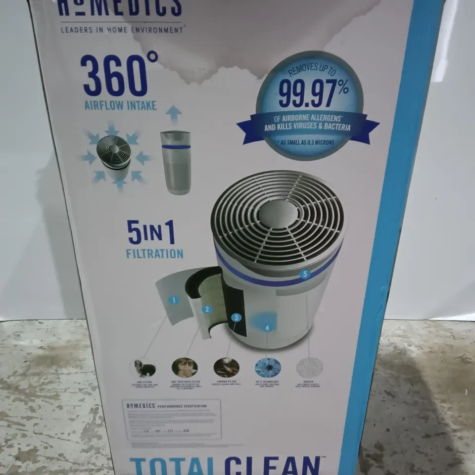 BOXED HOMEDICS TOTAL CLEAN 5-IN-1 AIR PURIFIER