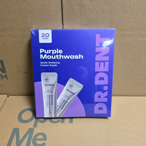 SEALED DR.DENT 20-PACK OF PURPLE MOUTHWASH