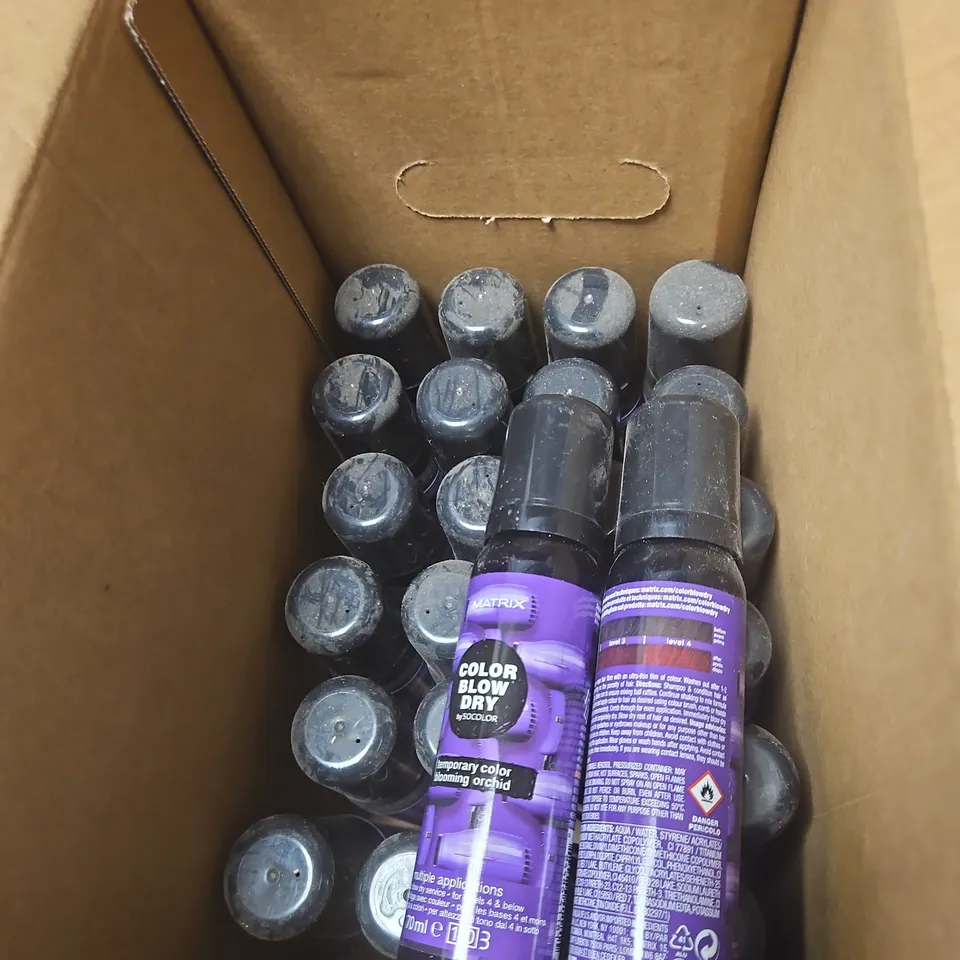 BOX OF APPROXIMATELY 24 MATRIX COLOR BLOW DRY TEMPORARY COLOR – BLOOMING ORCHID- 70ML