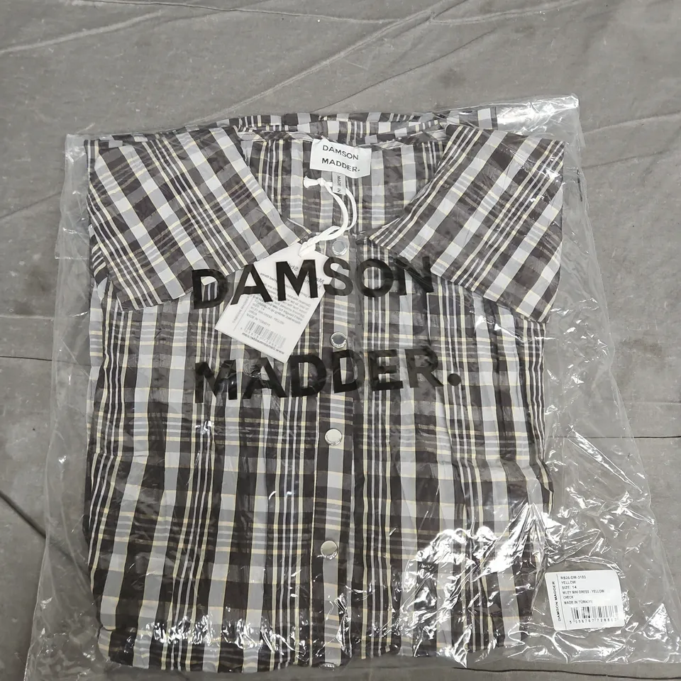 BAGGED DAMSON MADDER MILEY MINI DRESS IN BLACK - SIZE 14