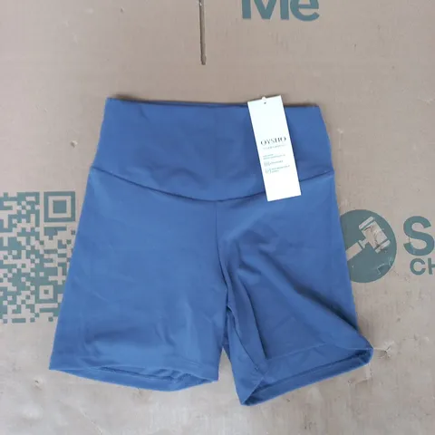OYSHO HIGH RISE SHORT LENGTH SHORTS IN BLUE SIZE SMALL