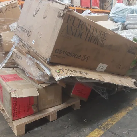 PALLET CONTAINING A VERY LARGE QUANTITY OF ASSORTED DESIGNER FURNITURE PARTS INCLUDING: SOFA PARTS ECT