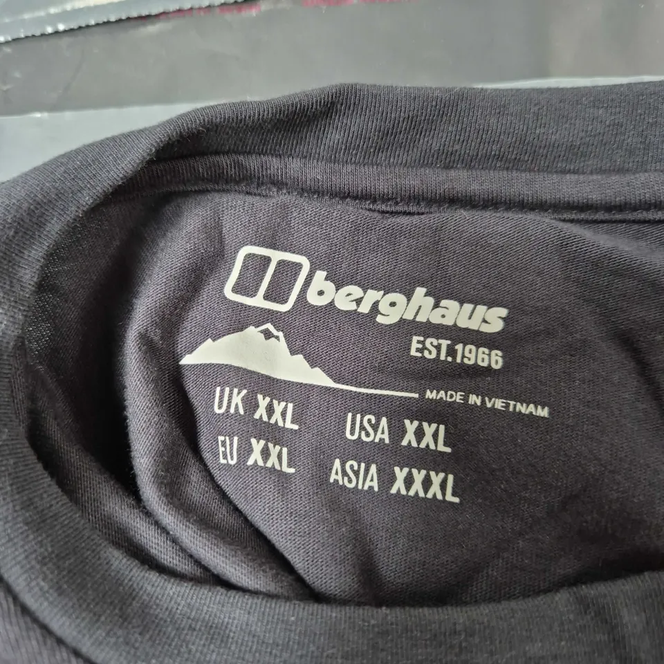 BERGHAUS T‑SHIRT – BLACK, UK XXL