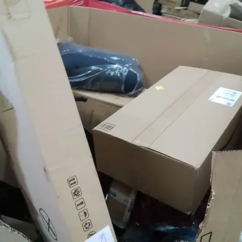 PALLET OF ASSORTED HOUSEHOLD GOODS AND PRODUCTS TO INCLUDE;OFFICE CHAIR,REPTILE LIGHTING KIT,BEDSIDE TABLE