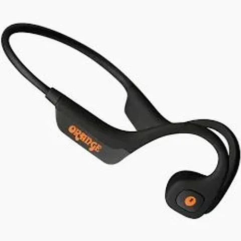 ORANGE OBONES BLACK OPEN EAR WIRELESS BLUETOOTH SPORTS HEADPHONES