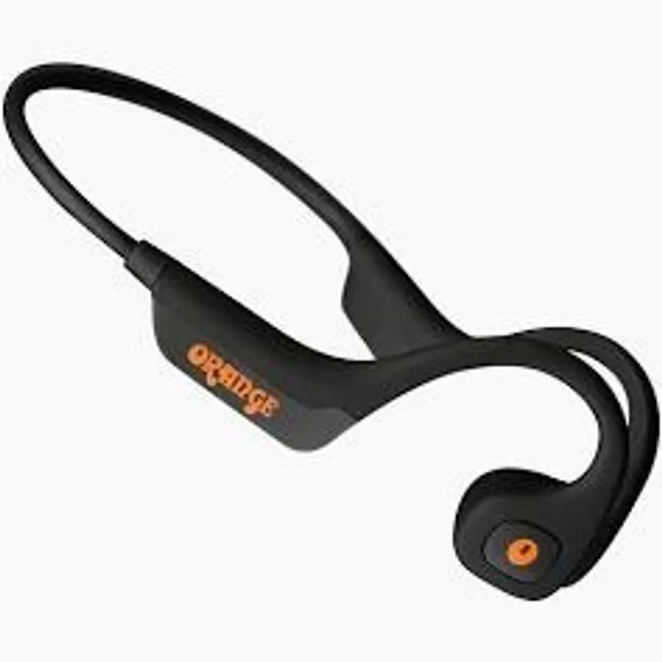 ORANGE OBONES BLACK OPEN EAR WIRELESS BLUETOOTH SPORTS HEADPHONES