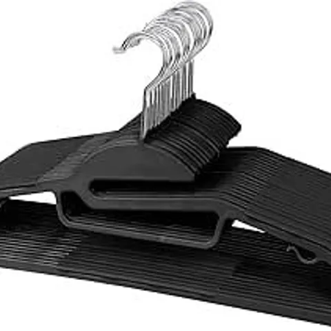 BOX CONTAINING APPROXIMATELY 48 GRANDMA SHARK VELVET HANGERS - GREY