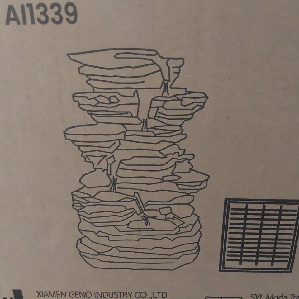 BOXED WEATHER RESISTANT FOUNTAIN WITH LIGHT (1 BOX)