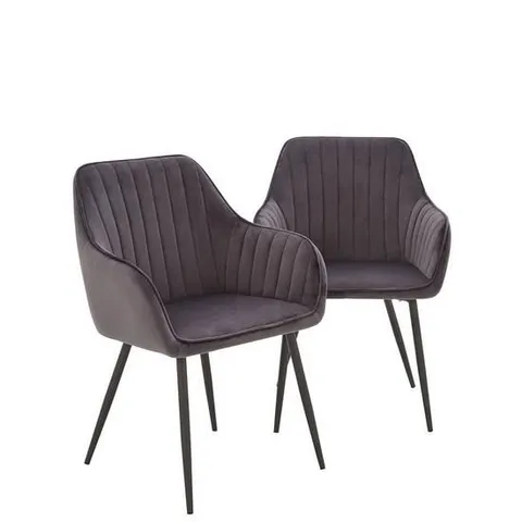 BOXED PAIR OF ALISHA DINING CHAIRS BLACK (1 BOX) [COLLECTION ONLY]
