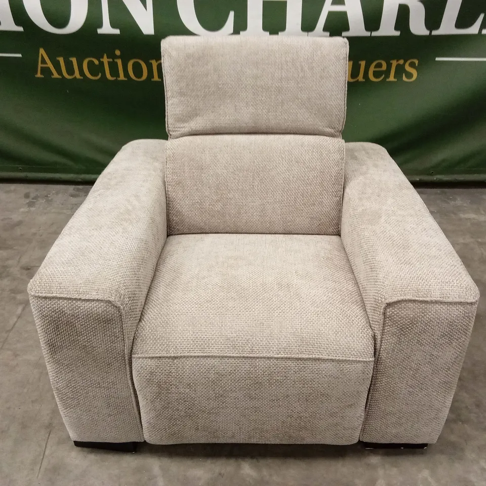 VENOSA POWER RECLINER FABRIC CHAIR - NATURAL RRP £899