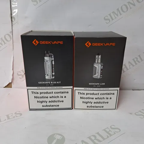 2 BOXED GEEKVAPE KITS TO INCLUDE B100 AND L200 