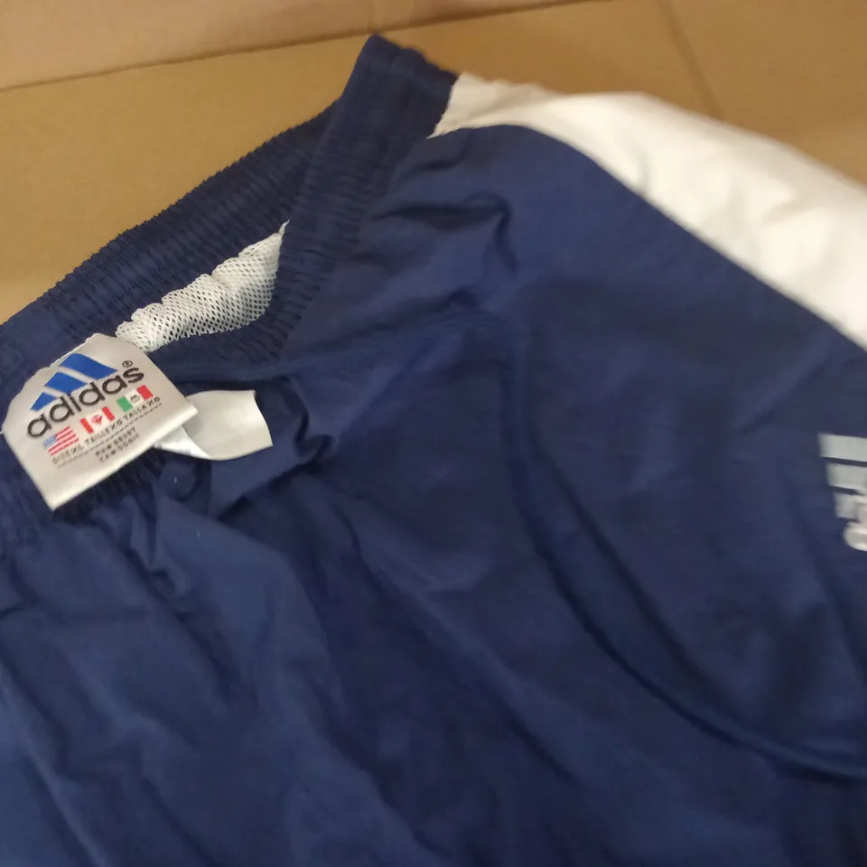 ADIDAS NAVY TRACKSUIT PANTS - XL