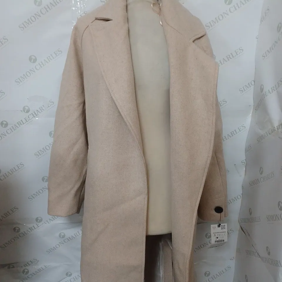 ZARA BEIGE LONG TRENCH COAT - EUR SMALL
