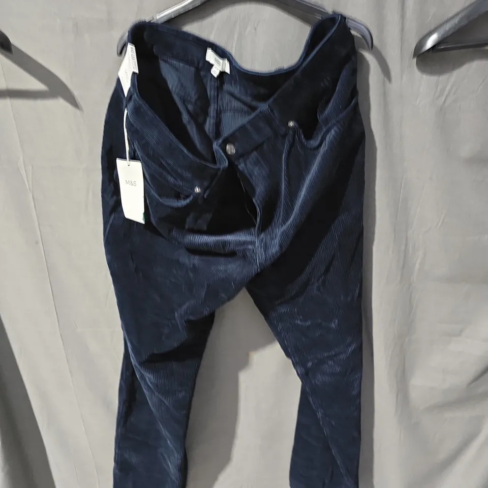 BOXOF APPROXEMATLEY 25 CLOTHING ITEMS INCLUDING: BURGUNDY FUR COAT, M&S PANTS AND M&S JEANS