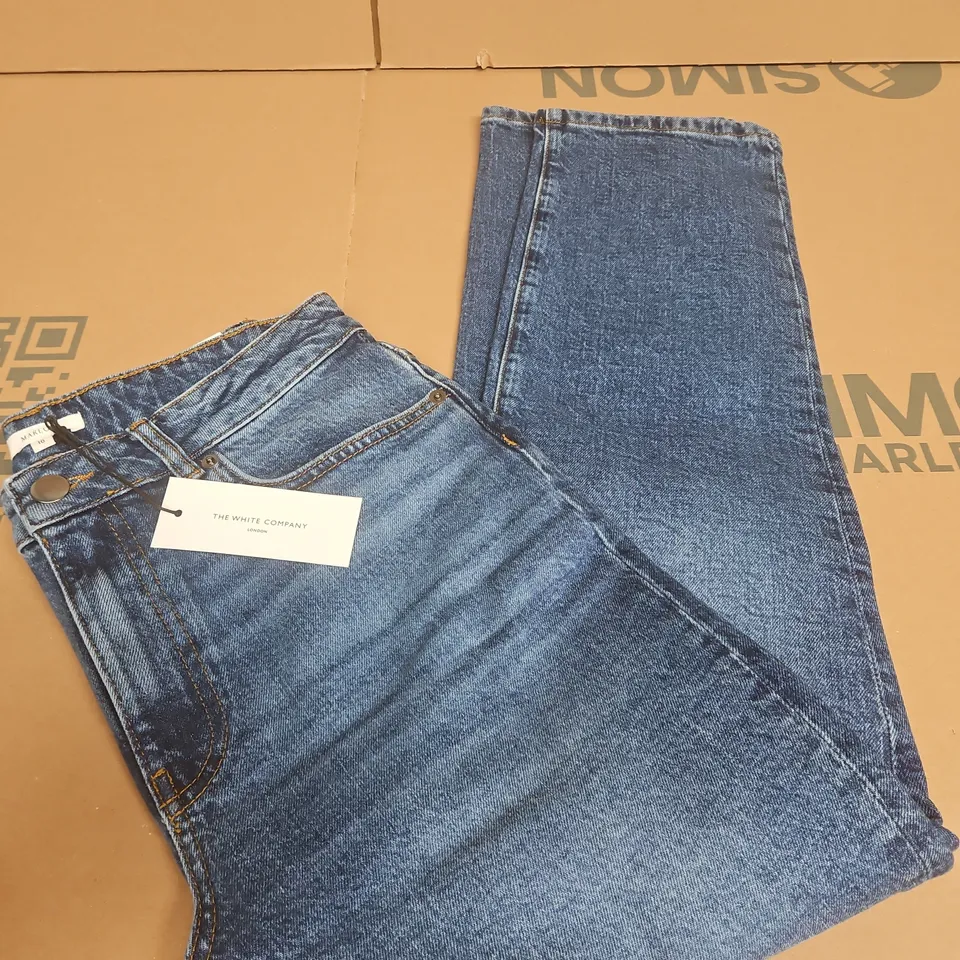 THE WHITE COMPANY MARLOW STRAIGHT LEG JEANS – UK 10 – MID WASH DENIM