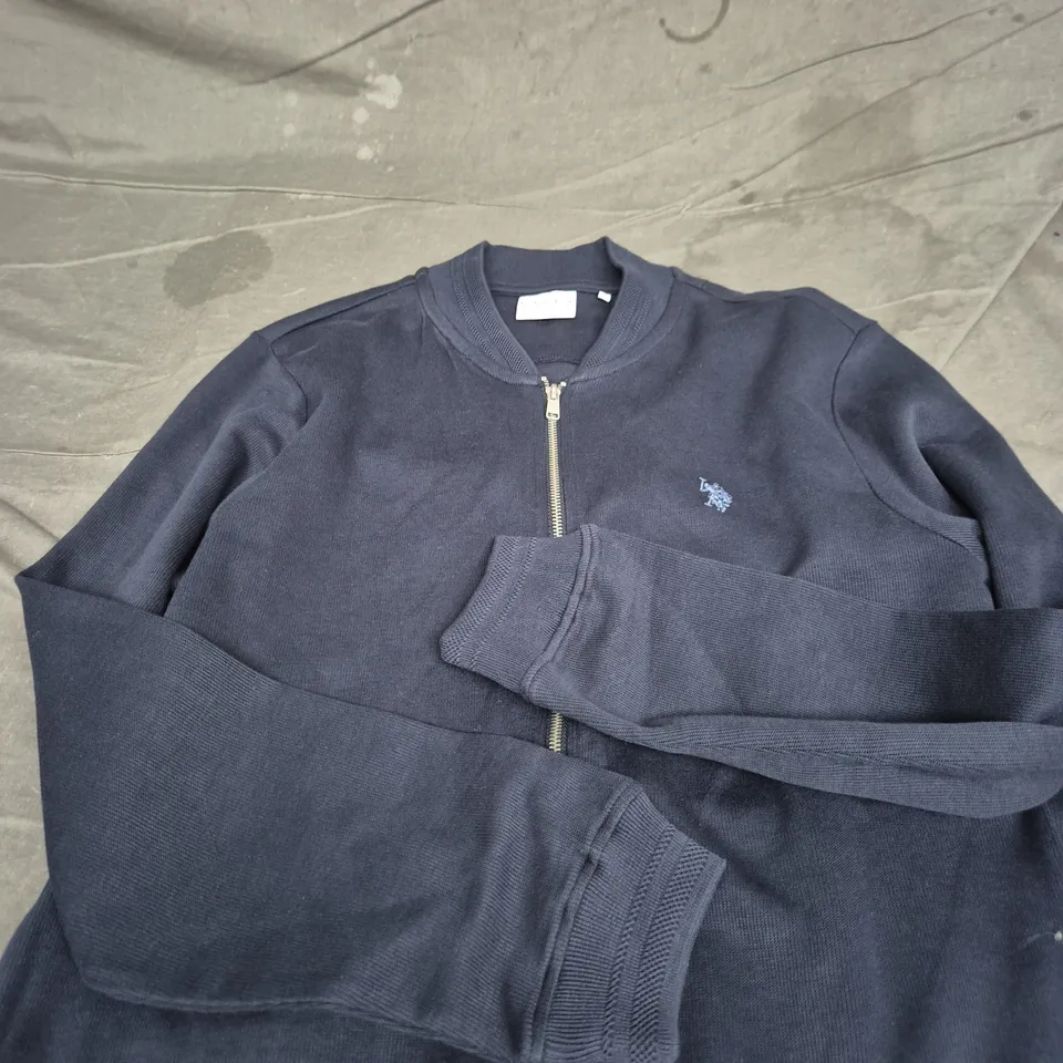 U.S. POLO ASSN. NAVY ZIP-UP JACKET – MEN’S, SIZE M