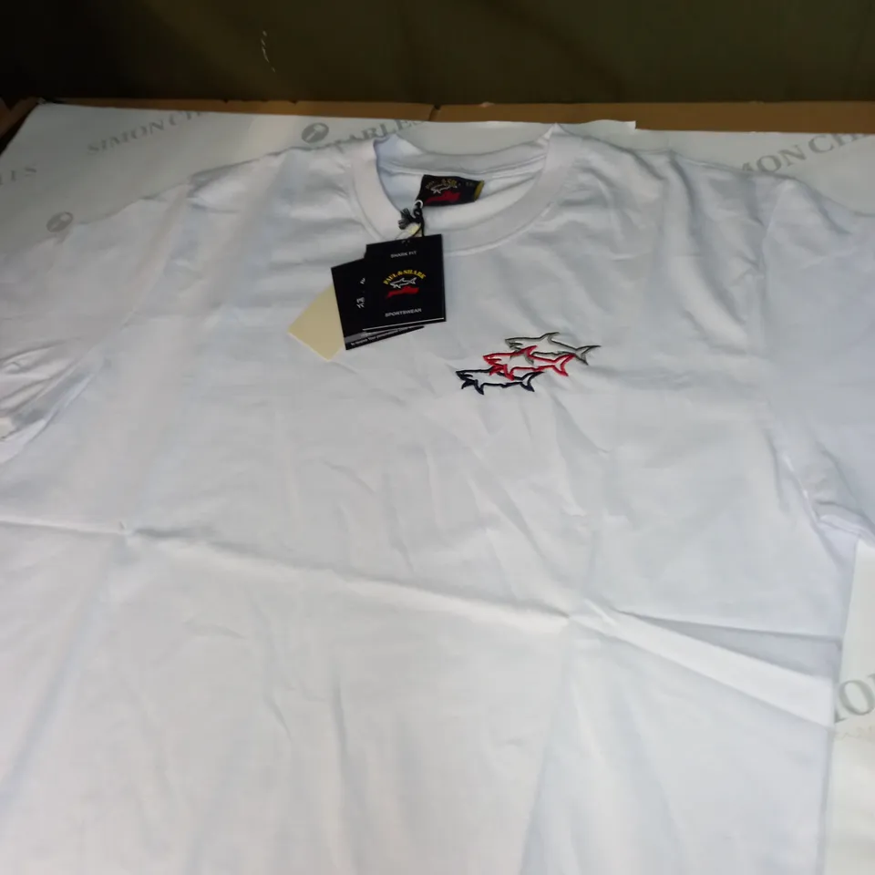 PAUL AND SHARK PRINT LOGO T-SHIRT SIZE XXL