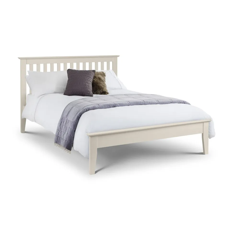 BOXED JULIAN BOWEN SALERNO SHAKER 150cm (5FT) IVORY KING SIZE BED (2 BOXES)