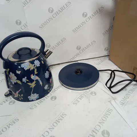 LAURA ASHLEY ELVEDEN PRINT KETTLE - NAVY