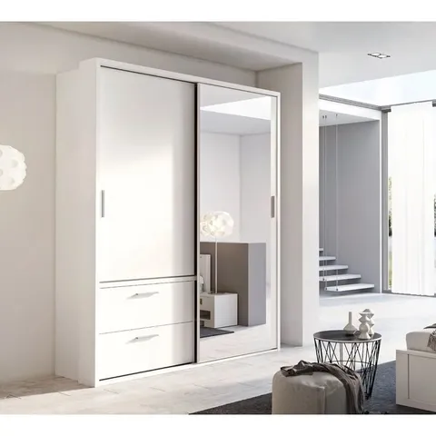 BOXED GULBAHAR 2 DOOR MANUFACTURED WOOD WARDROBE (5 BOXES)