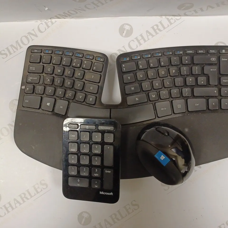 MICROSOFT L5V-00006 SCULPT ERGONOMIC DESKTOP KEYBOARD, MOUSE AND NUMERIC PAD SET