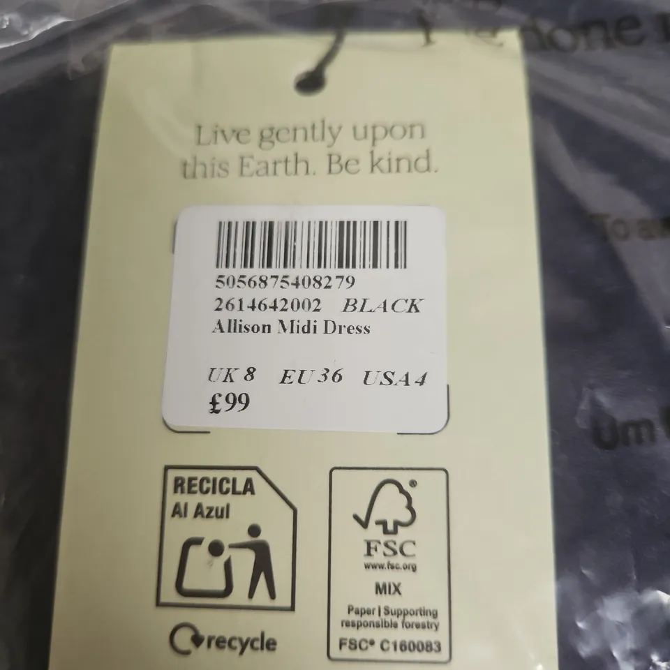 NOBODY'S CHILD ALLISON MIDI DRESS - SIZE 8