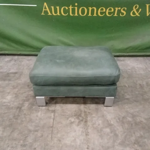 QUALITY DESIGNER ITALIAN MADE MERCADANTE REGULAR LEATHER FOOTSTOOL