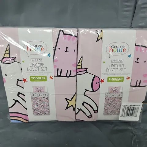 18 UNICORN DUVET SETs IN PINK MULTI - TODDLER (120X150CM)