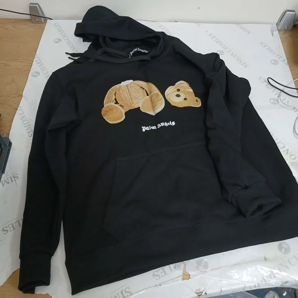 PALM ANGELS HOODIE BLACK SIZE M